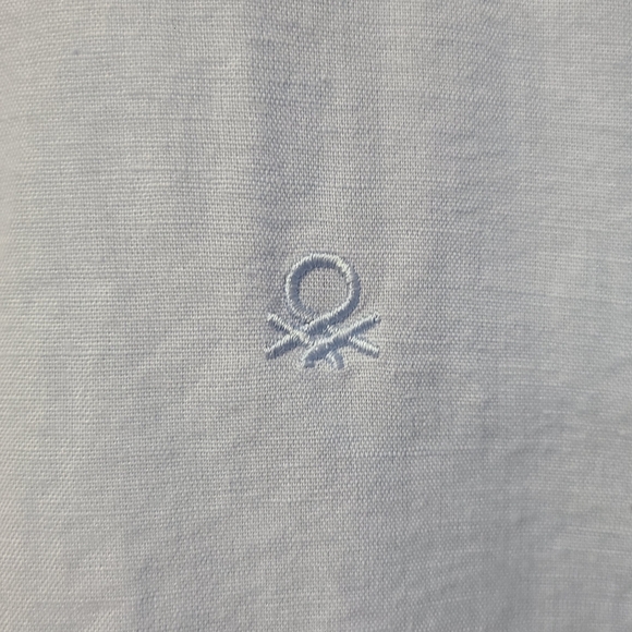 United Colors of Benetton Light Blue Men's Shirt Vintage - Picture 3 of 8